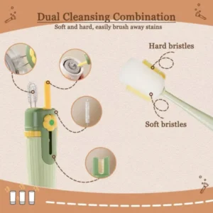 5-in-1 Baby Bottle Cleaning Brush Set
