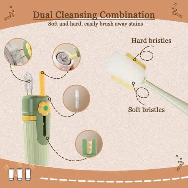 5-in-1 Baby Bottle Cleaning Brush Set
