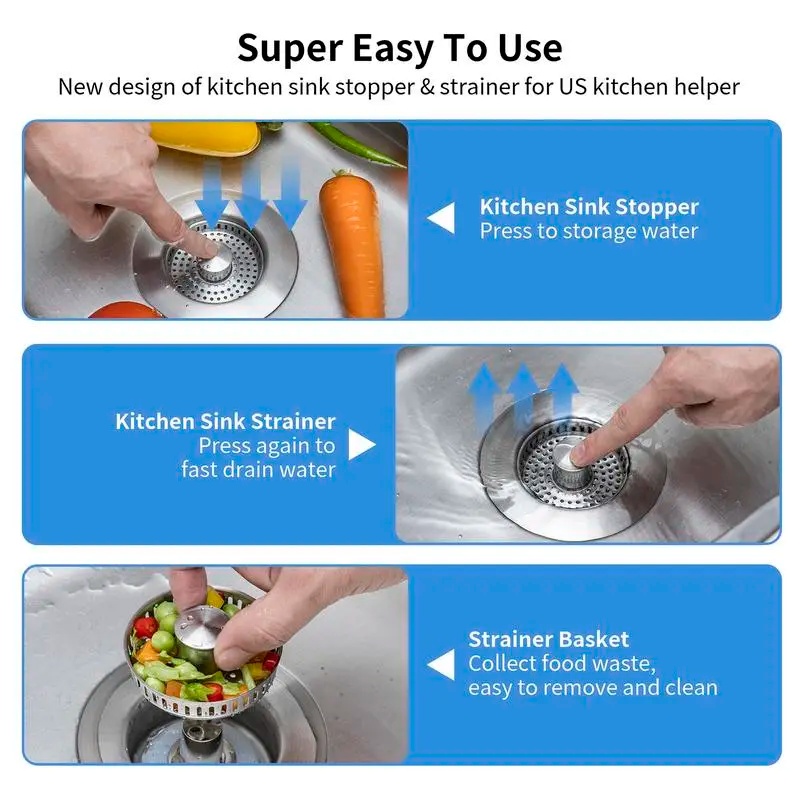Anti-Clogging Kitchen Drain Filter