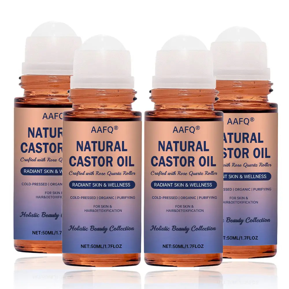 Natural Castor Oil Roll-On| 100% Pure, Unscented, For Radiant Skin | Deeply Hydrates | Reduces Fine Lines | Lush Hair & Relaxation - Image 3
