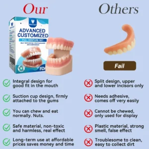👧🏻🔆- 𝐏𝐫𝐞𝐦𝐢𝐮𝐦 𝐃𝐞𝐧𝐭𝐮𝐫𝐞- (✨Suitable for all mouth shapes, custom-made dentures for a perfect fit✨) - Image 4
