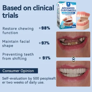 👧🏻🔆- 𝐏𝐫𝐞𝐦𝐢𝐮𝐦 𝐃𝐞𝐧𝐭𝐮𝐫𝐞- (✨Suitable for all mouth shapes, custom-made dentures for a perfect fit✨) - Image 5