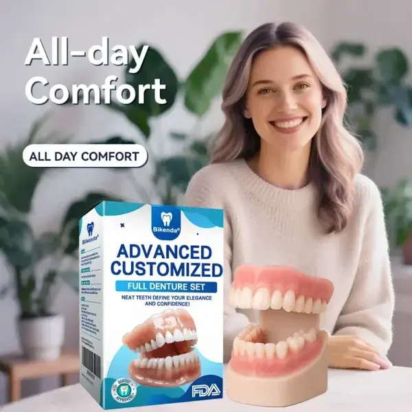 👧🏻🔆- 𝐏𝐫𝐞𝐦𝐢𝐮𝐦 𝐃𝐞𝐧𝐭𝐮𝐫𝐞- (✨Suitable for all mouth shapes, custom-made dentures for a perfect fit✨)