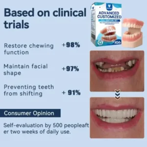 👧🏻🔆- 𝐏𝐫𝐞𝐦𝐢𝐮𝐦 𝐃𝐞𝐧𝐭𝐮𝐫𝐞- (✨Suitable for all mouth shapes, custom-made dentures for a perfect fit✨) - Image 5