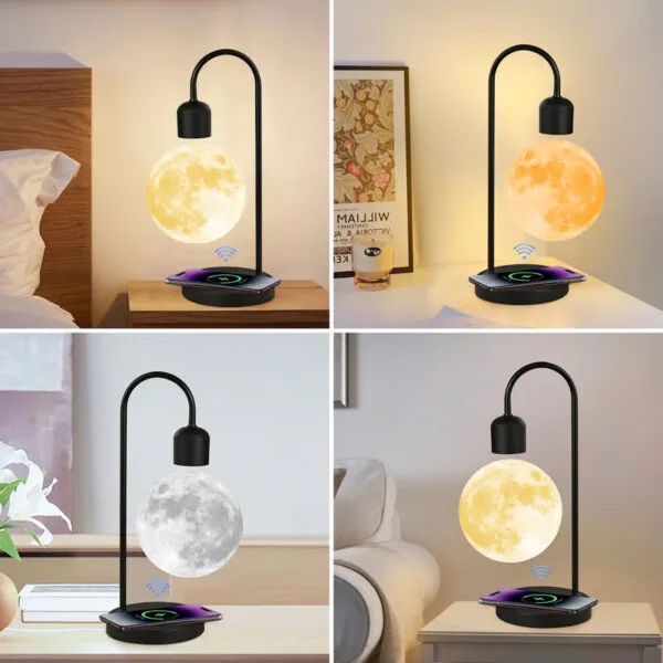 Floating Moon Lamp with Wireless Charging