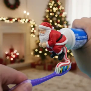 Funny Santa Toothpaste Topper