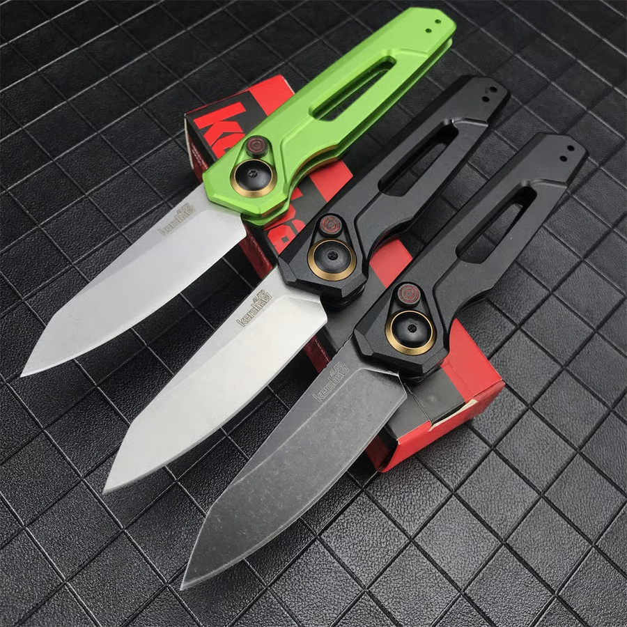 Auto EDC Knife with Button Lock