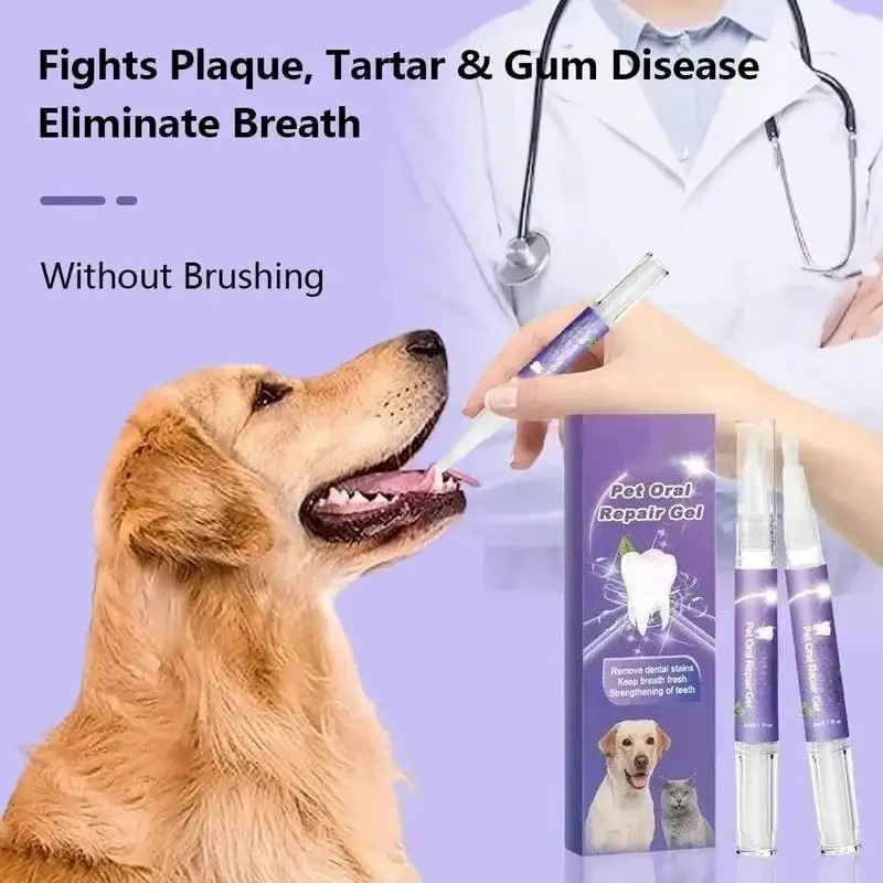 Pet Oral Repair Gel – Freshen Your Pet’s Breath & Improve Gum Health Fast!