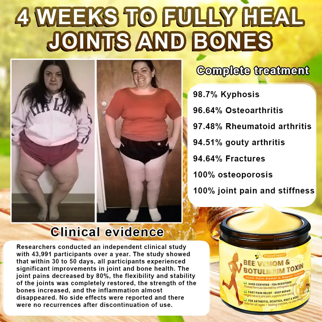 Bee Venom & Botulinum Toxin Joint Pain Relief & Repair Cream– Fast Relief & Joint Repair - Image 4