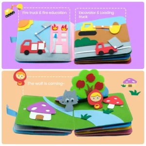 Washable Montessori Toddlers Busy Board 3D Baby Story Cloth Book - Image 2