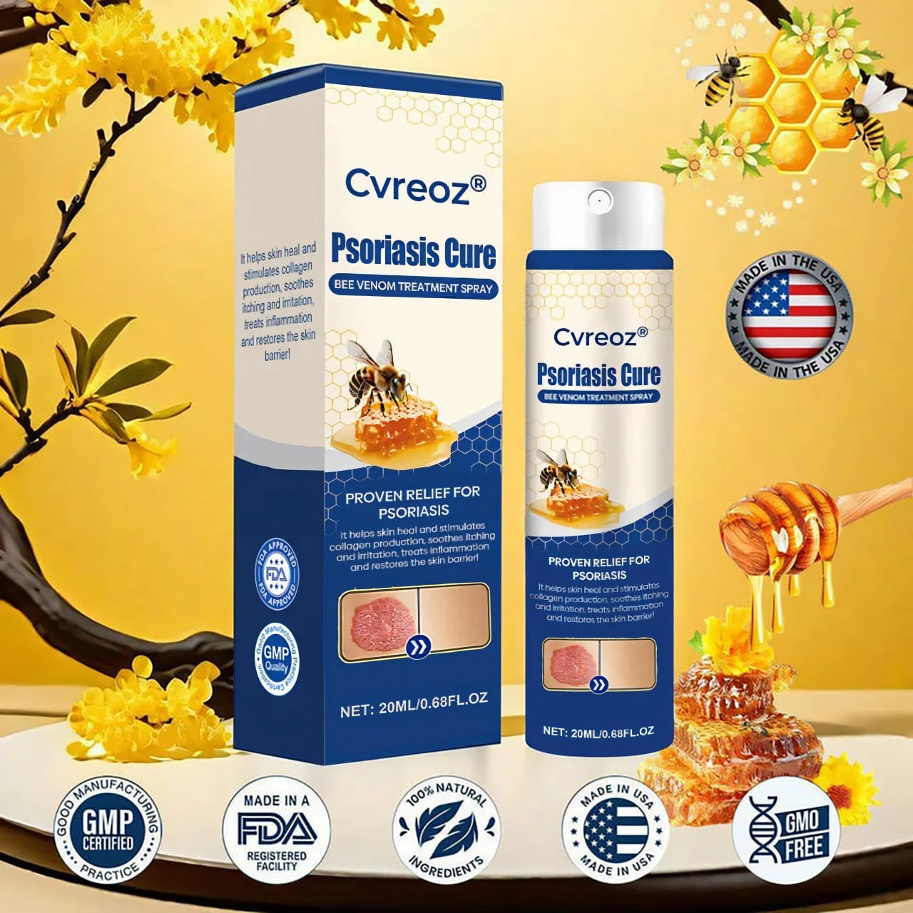 Psoriasis Cure Bee Venom Treatment Spray