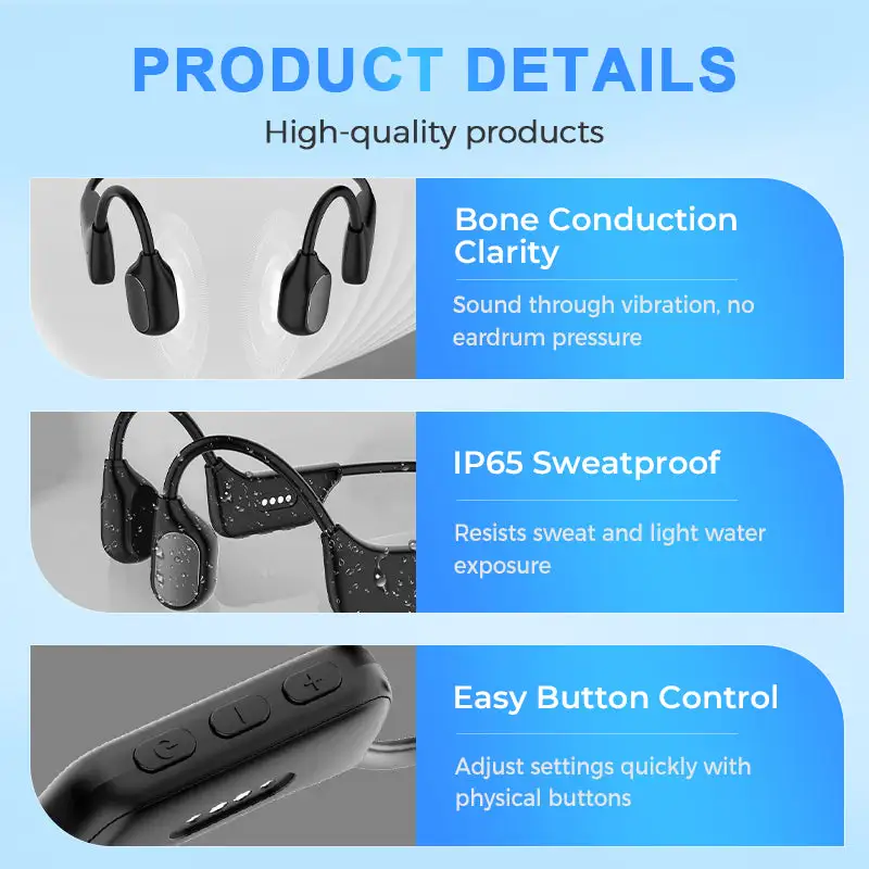 Bone Conduction Smart Hearing Aid Bluetooth Earphones - Image 6
