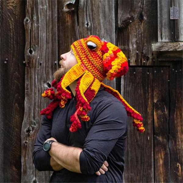Handmade octopus knitted cap - Image 2