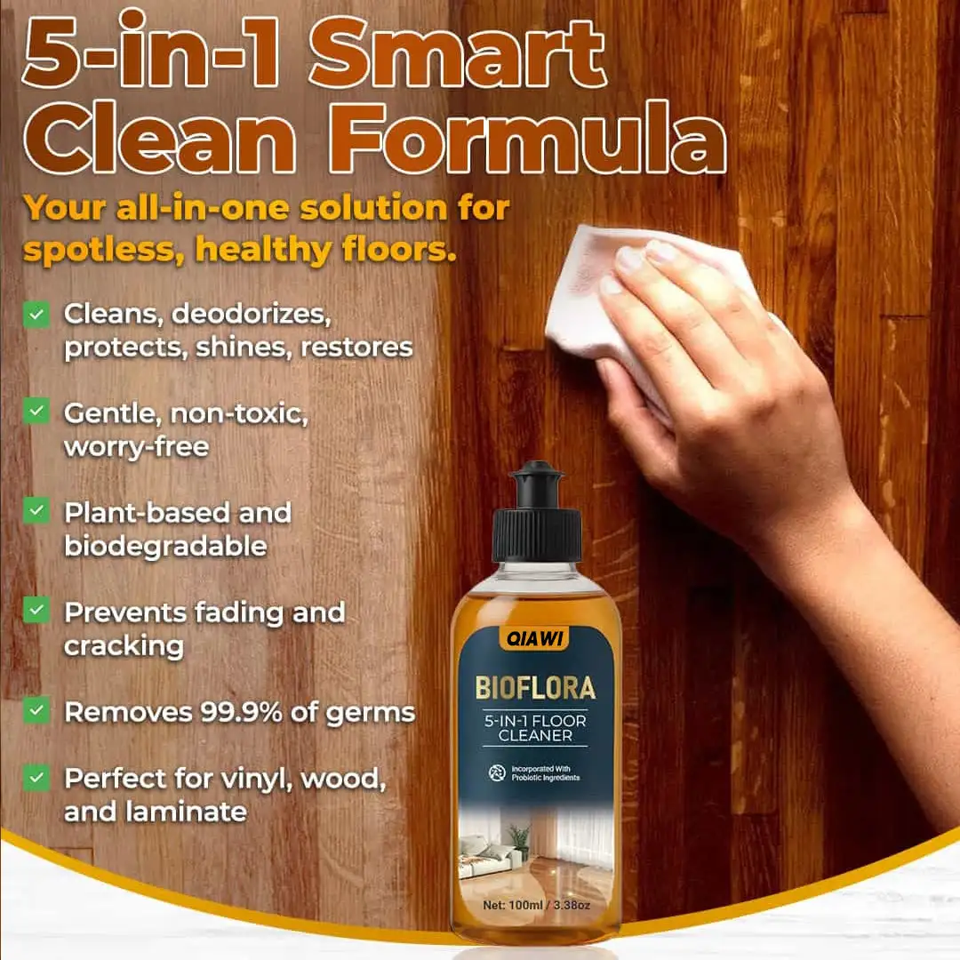 QIAWI 5-in-1 Floor Cleaner - Fast-Drying, Antibacterial, and Eco-Friendly Solution - Image 9