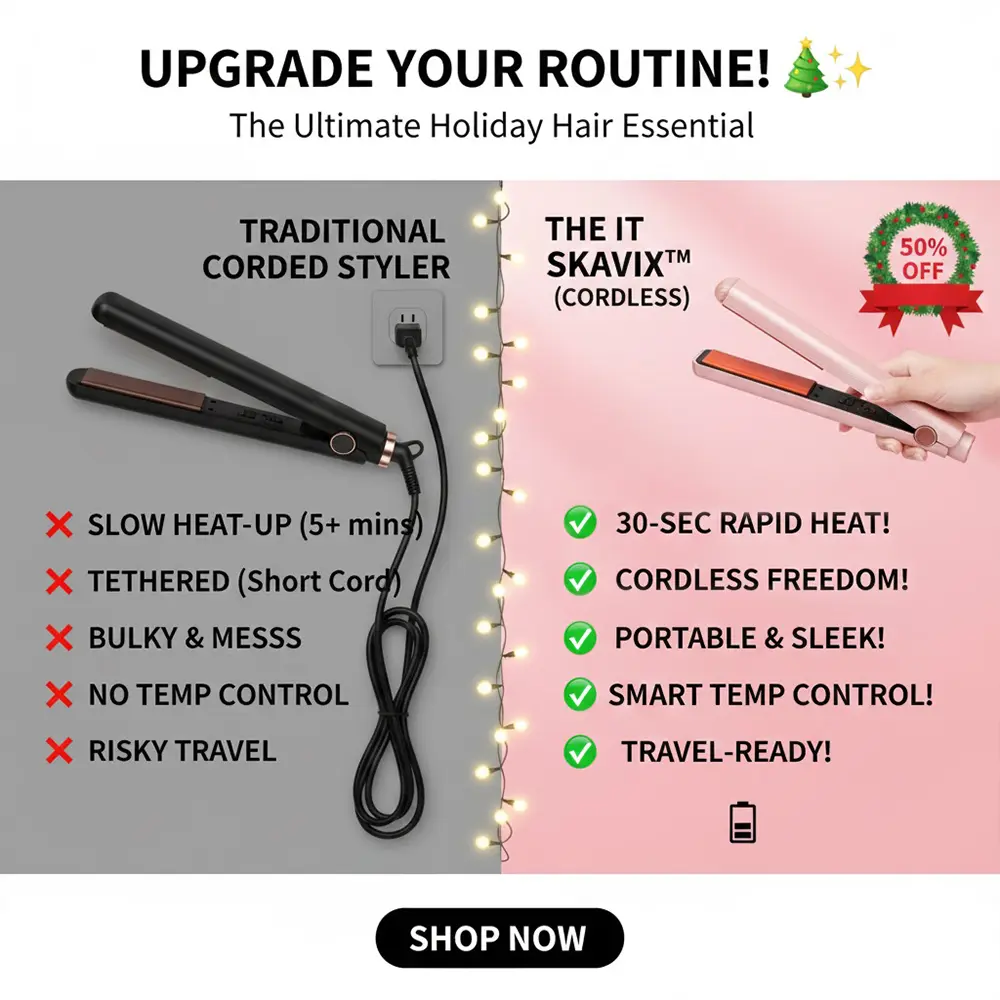 Pro – Cordless Hair Straightener | 30s Rapid Heat & Portable Design - Image 7