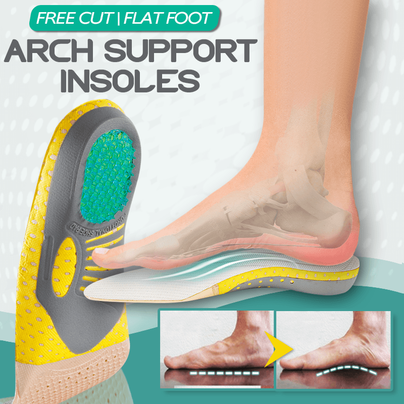 Free Cut Flat Foot Arch Support Insoles