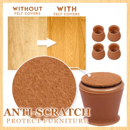 Chair & Table Legs Felt Protective Covers (Set of 8) - Image 3