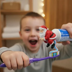 Funny Santa Toothpaste Topper