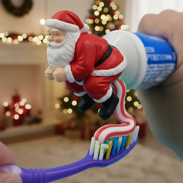 Funny Santa Toothpaste Topper - Image 2