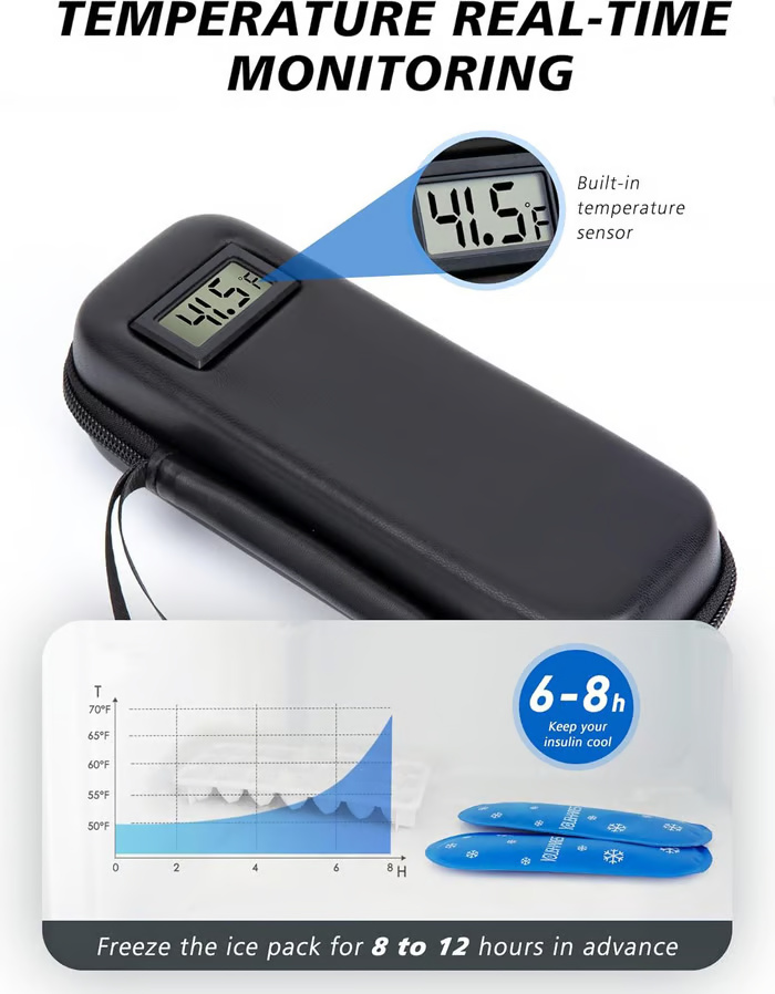 Insulin Cooler with Temp Display - Image 3