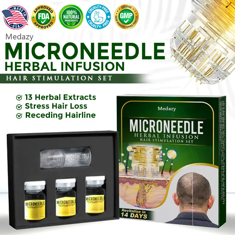 Microneedle Herbal Infusion Hair Stimulation Set