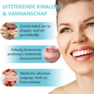 ✅Officiële Winkel | Siliconen Volledig Kunstgebit 🧑🏼‍⚕️Aanbevolen door de Belgische Tandartsenvereniging (VBT) - Image 6