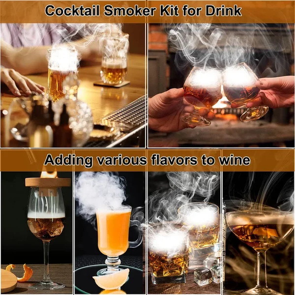 Cocktail Smoker with 8 flavors -Bourbon Whiskey Gifts for Men - Image 8