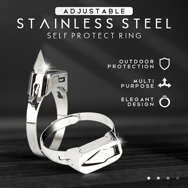 Adjustable Stainless Steel Self Protect Ring - Image 6