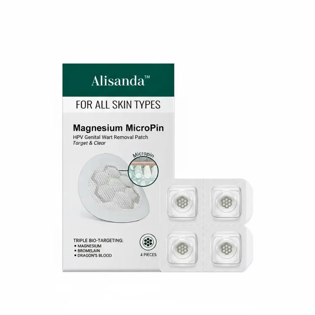 Magnesium MicroPin HPV Genital Wart Removal Patch