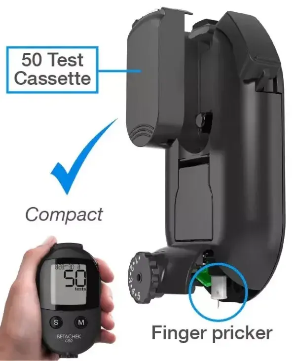 BETACHEK C50 All-in-One Glucose Meter - Image 6