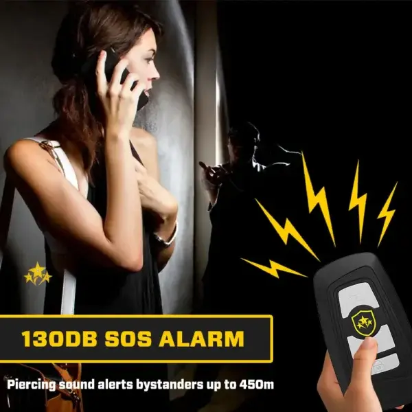 SEAGRIL V77 3in1 Stun & Flashlight & Alarm Car Keychain