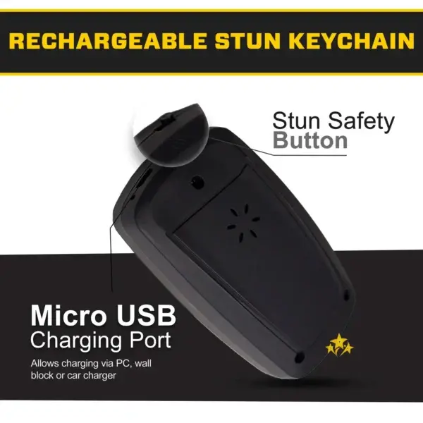 SEAGRIL V77 3in1 Stun & Flashlight & Alarm Car Keychain - Image 8