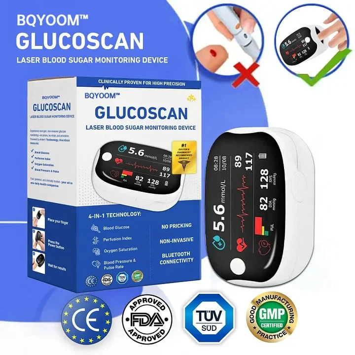 💥 2025 Limited 70% ️OFF 🩺 Laser Blood Glucose Monitoring Device 🔵 Non-invasive, Real-time Results 📲 Wireless Bluetooth Connectable