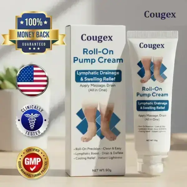 Roll-On Pump Cream for Lymphatic Drainage & Swelling Relief