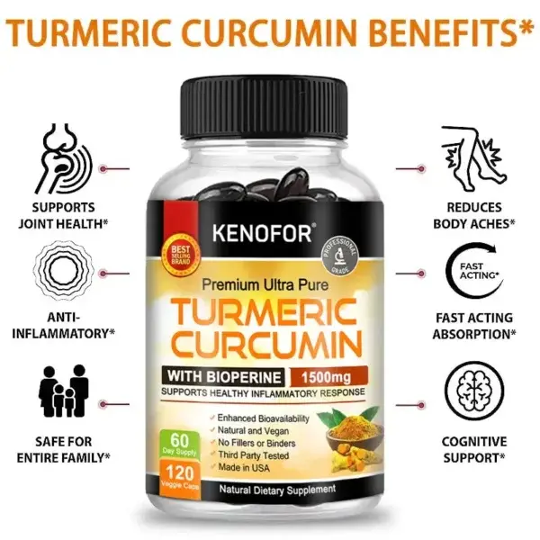 Kenofor Curcumin Antioxidant Capsules - Image 4