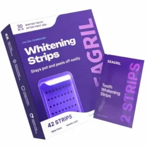 Purple Teeth Whitening Strips 7/21 Treatments Peroxide-Free Enamel Safe No Tooth Sensitivity