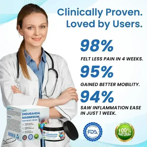 EnduraHeal Magnesium Pain Relief Cream (Treats Arthritis, Neuropathy, Rheumatism, Sports Injuries & More) - Image 10