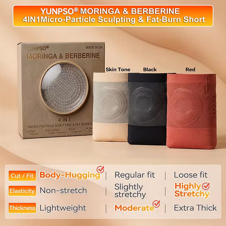 Yunpso® 2026 Moringa & Berberine Sculpting Fat-Burn Shorts for Thermal Compression Support