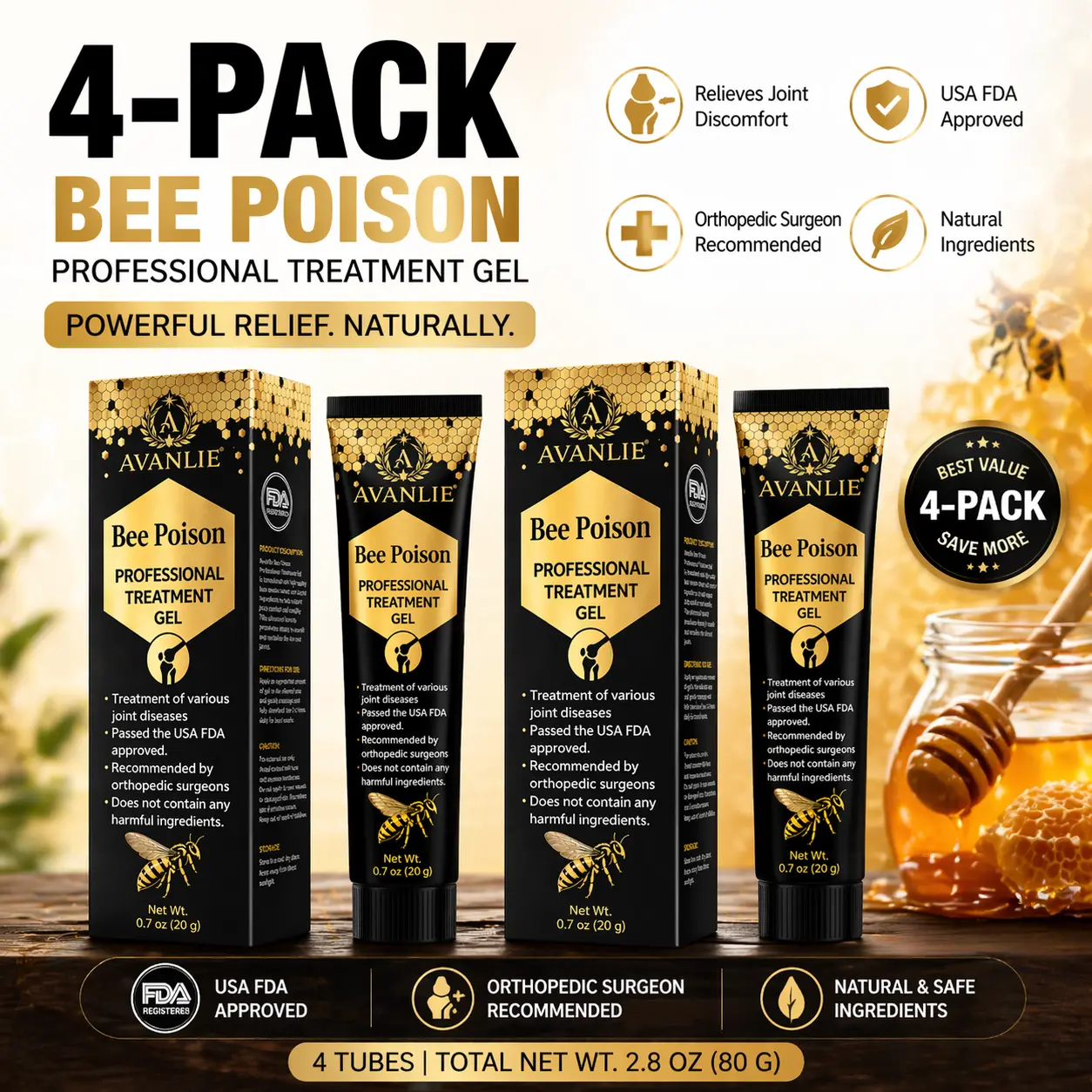 Bee Poison Joint Relief Gel - Image 3