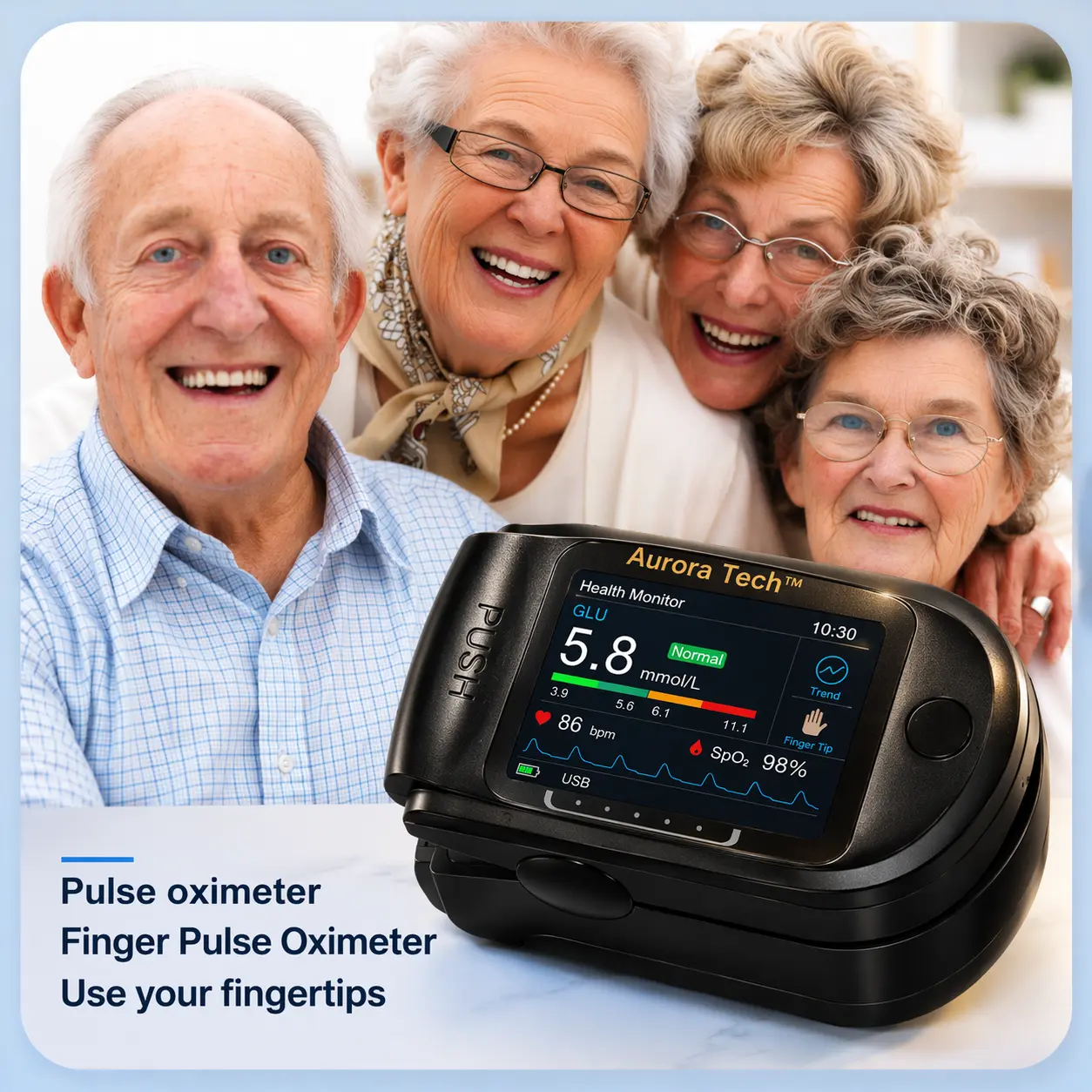💥Aurora Non-Invasive AI Blood Sugar Analyzer | High-Precision 99.9% Accuracy