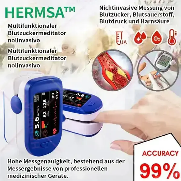 Hochpräzises multifunktionales nicht-invasives Gerät – 99,99% Genauigkeit!Kompatibel mit iOS und Android Smartphones - Image 6
