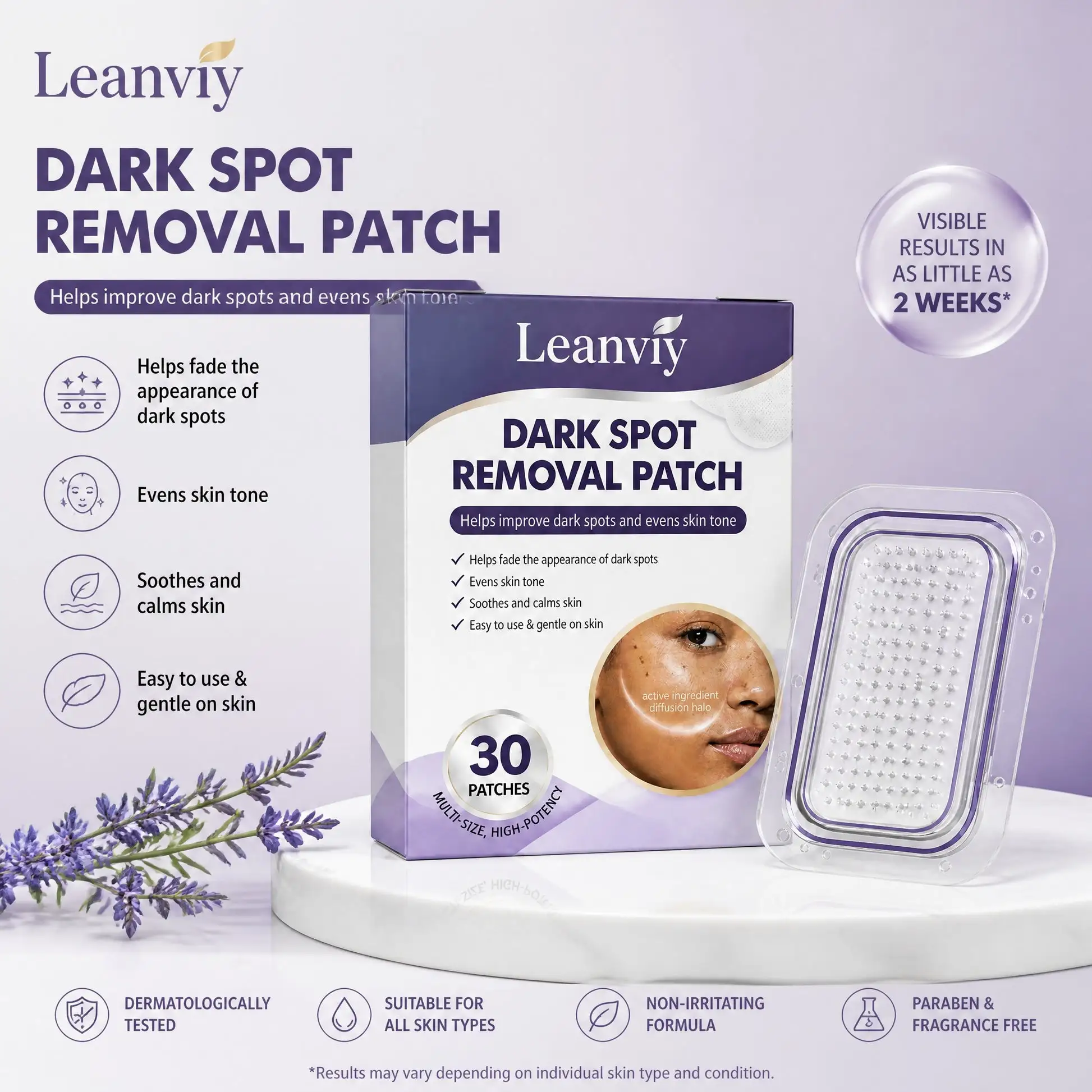 Leanviy Dark Spot Removal Patch|Nano Microneedle Technology · Visible Results in 7 Days - Image 6