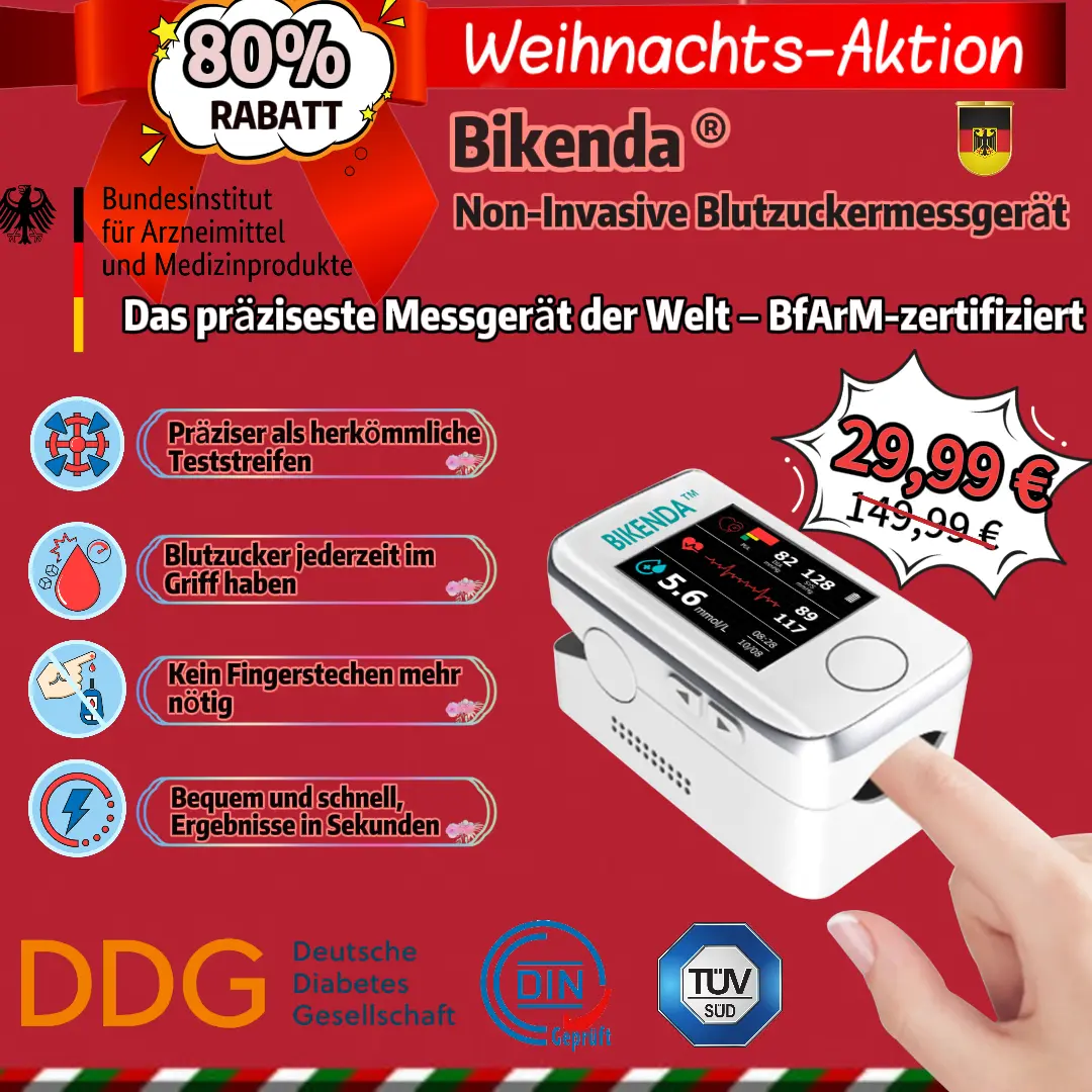 Non-Invasive Blutzuckermessgerät – 99,9% Genauigkeit für eine schmerzfreie Blutzuckerkontrolle!