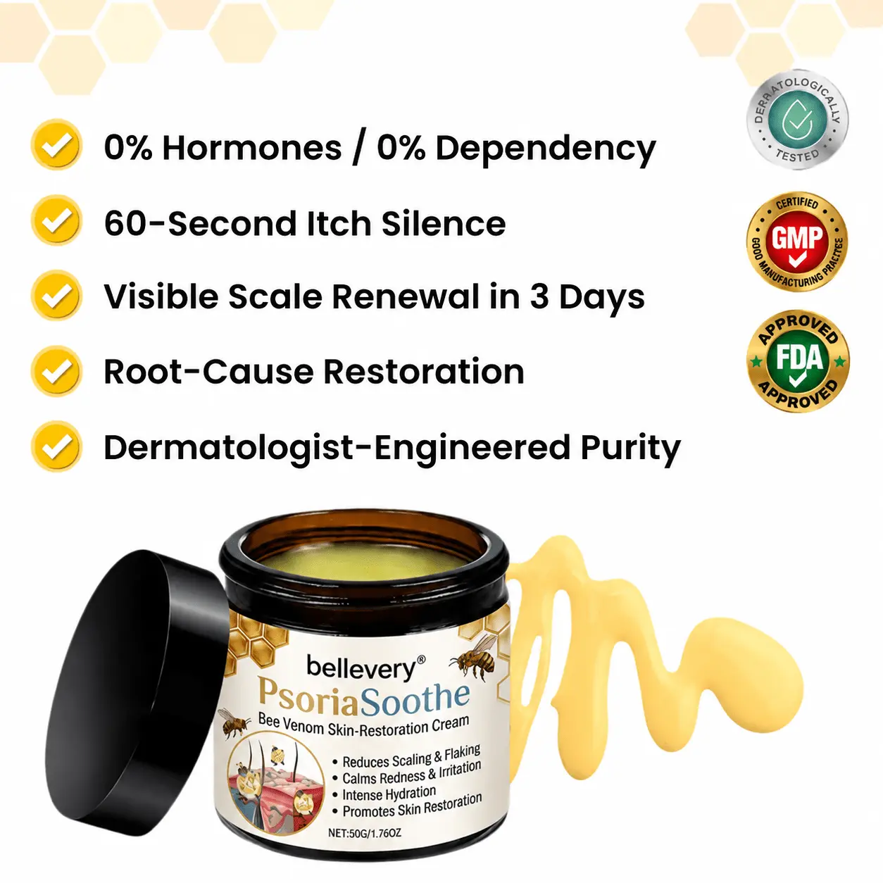 PsoriaSoothe Bee Venom Skin-Restoration Cream