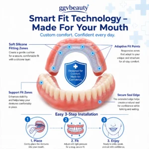 Custom-Fit Dentures | Lightweight At-Home Solution - Image 2