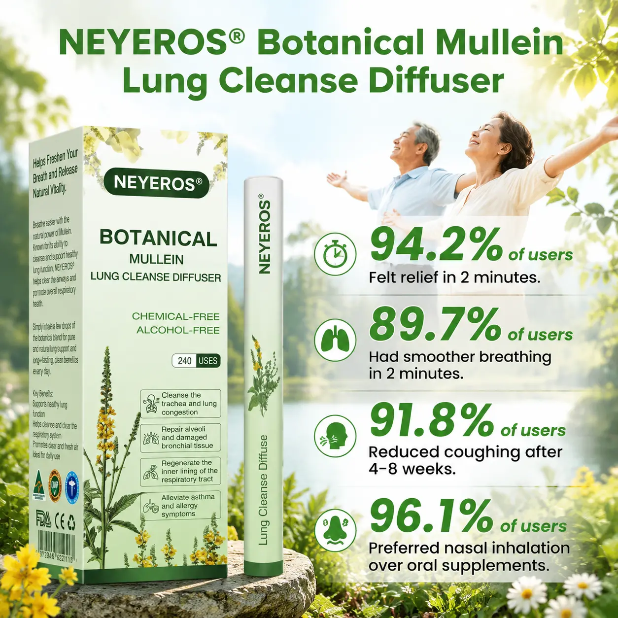NEYEROS Botanical Mullein Lung Cleanse Diffuser - Image 9