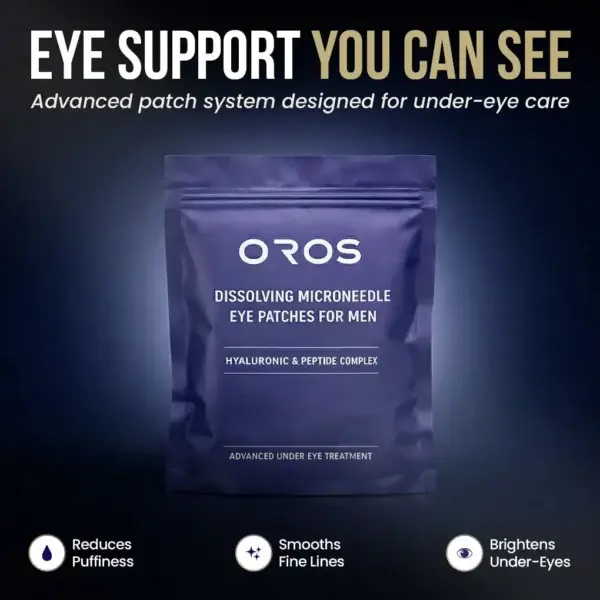 Oros Dissolving Microneedle Eye Patches for Men - Image 2