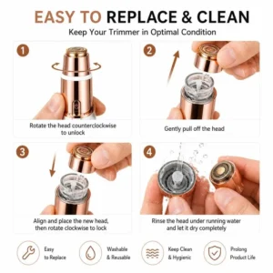 2-in-1 Facial & Eyebrow Hair Trimmer - Image 4