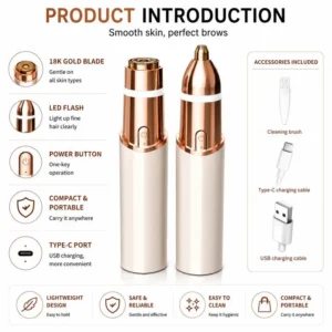 2-in-1 Facial & Eyebrow Hair Trimmer - Image 5