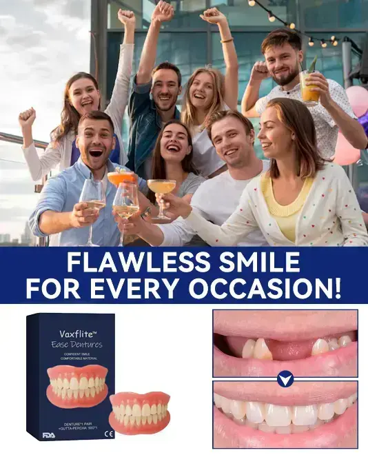 Vaxflite Full Denture Set (Top & Bottom) - Custom Fit Oral Prosthetic - Image 8